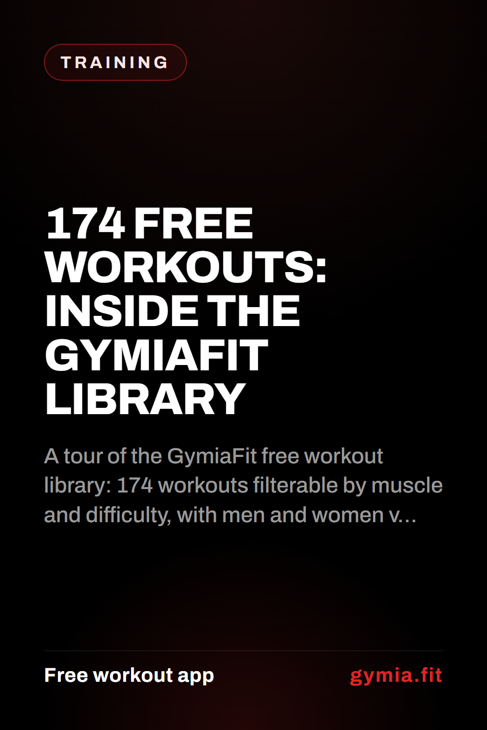174 Free Workouts: Inside the GymiaFit Library — guide from GymiaFit, a free workout app.