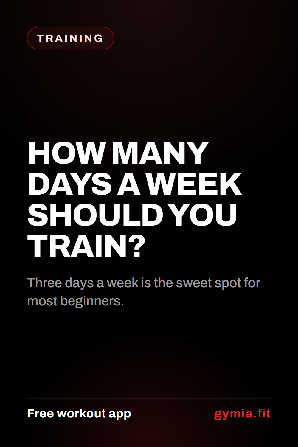 How Many Days a Week Should You Train? — guide from GymiaFit, a free workout app.