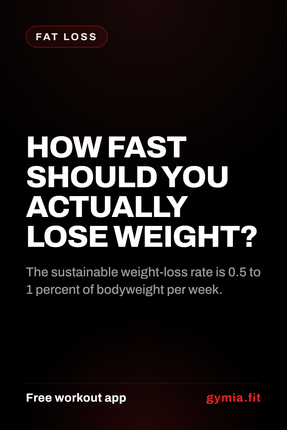 How Fast Should You Actually Lose Weight? — guide from GymiaFit, a free workout app.