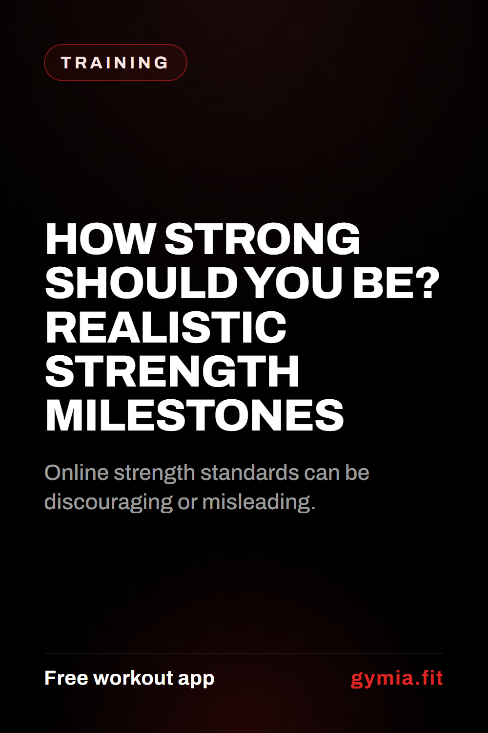 How Strong Should You Be? Realistic Strength Milestones — guide from GymiaFit, a free workout app.